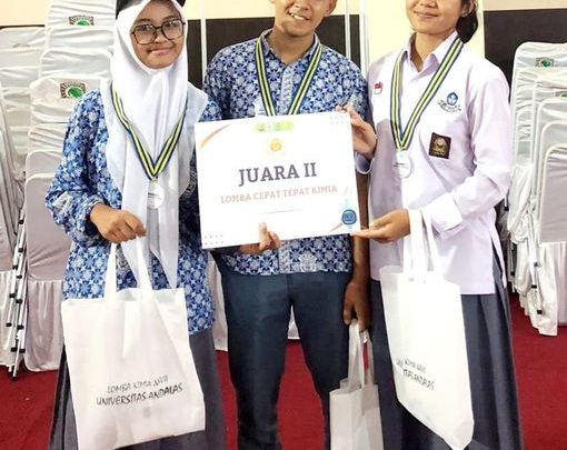 Prestasi Tim Kimia SMAN 1 Payakumbuh di Lomba Kimia ke-27 Tingkat Nasional