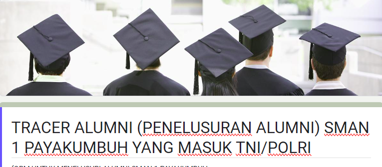 TRACER ALUMNI YANG MASUK TNI/POLRI