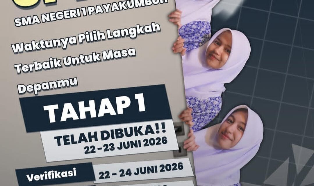 SPMB Tahap I Jalur Afirmasi dan Mutasi SMAN 1 Payakumbuh Resmi Dibuka