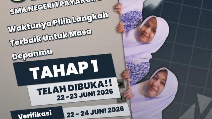 SPMB Tahap I Jalur Afirmasi dan Mutasi SMAN 1 Payakumbuh Resmi Dibuka